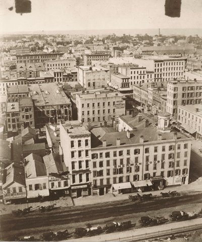 Vue nord depuis la coupole du palais de justice à Chicago, 1858 - Alexander Hesler