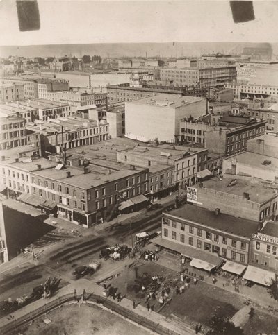 Vue nord-est depuis la coupole du palais de justice à Chicago, 1858 - Alexander Hesler