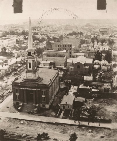 Vue sud depuis la coupole du palais de justice à Chicago, 1858 - Alexander Hesler