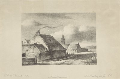 Maisons et clocher à Katwijk - Alexander Hieronymus Bakhuyzen (II)
