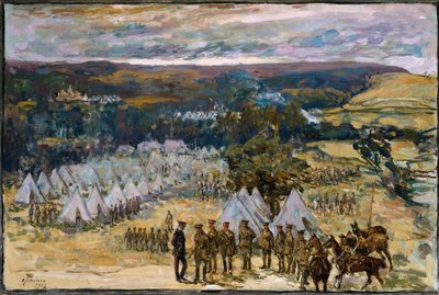 Le maréchal Lord Kitchener inspectant le 10e bataillon, régiment de York et Lancaster à Halton, 1914 - Alexander Jamieson