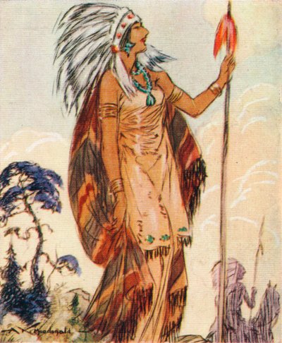 Pocahontas, fille du chef amérindien qui a sauvé John Smith - Alexander K. MacDonald