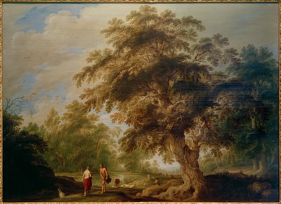 Paysage avec Apollon et la Sibylle de Cumes - Alexander Keirncx