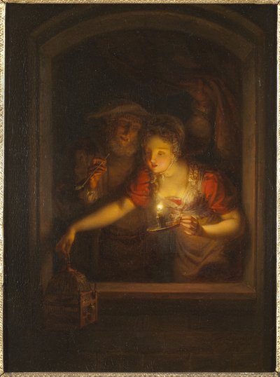Une femme avec une bougie allumée, 1818 - Alexander Lauréus