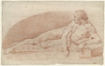 Nu masculin couché, vers la droite - Alexander Liernur