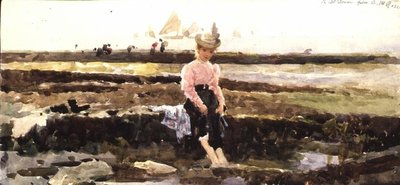 Jeune fille pataugeant - Alexander M. Rossi
