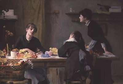 Travailleurs de fleurs artificielles - Alexander Mann