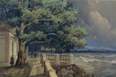 Terrasse dans le palais Monplaisir, Peterhof, 1847 - Alexander Matveyevich Dorogov
