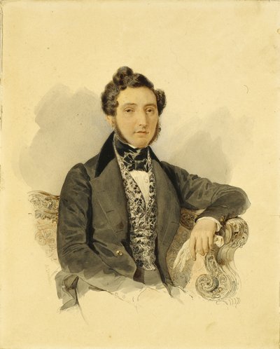 Portrait de Nikolay Mikhaylovich Donaurov 1806-1849, années 1830 - Alexander Pavlovich Briullov
