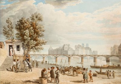 Vue de Paris - Pont des Arts (France) - Alexander Pavlovich Briullov