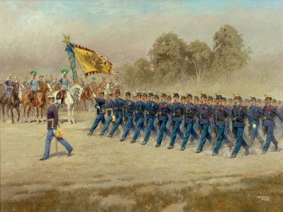 K. u. k. Hoch- und Deutschmeister Infanterieregiment Nr. 4 défile devant l