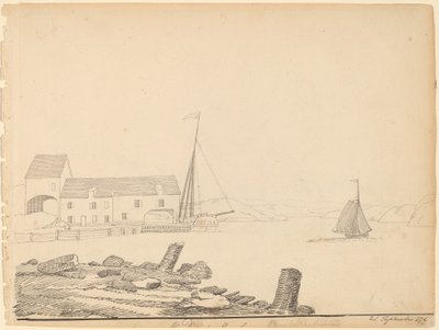 Débarquement sur la rivière Hudson [recto] - Alexander Robertson