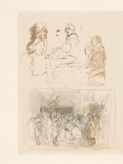 Quelques figures et un cortège funèbre - Alexander Schaepkens