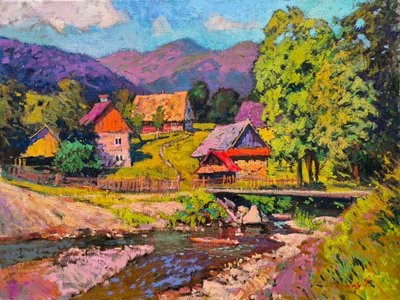 Village de montagne coloré - Alexander Shandor
