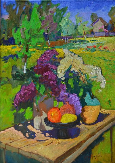 Nature morte dans un jardin en fleurs de lilas - Alexander Shandor
