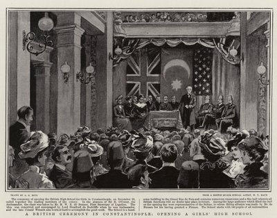 Une cérémonie britannique à Constantinople, ouverture d