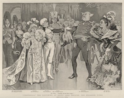 Cendrillon, le pantomime au théâtre de Drury Lane, la scène du bal - Alexander Stuart Boyd