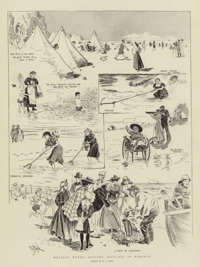 Notes de vacances, croquis de bord de mer à Norfolk - Alexander Stuart Boyd