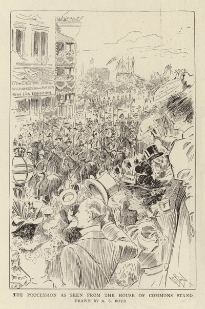 La procession vue depuis la tribune de la Chambre des communes - Alexander Stuart Boyd