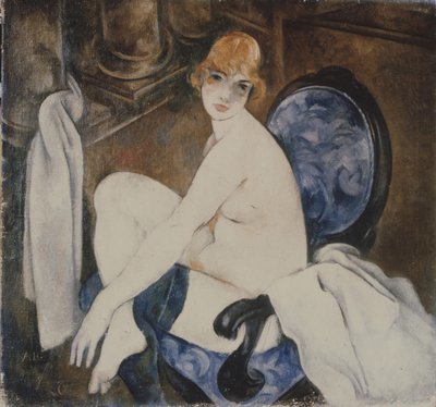 Nu dans un fauteuil bleu - Alexander Vasilyevich Shevchenko