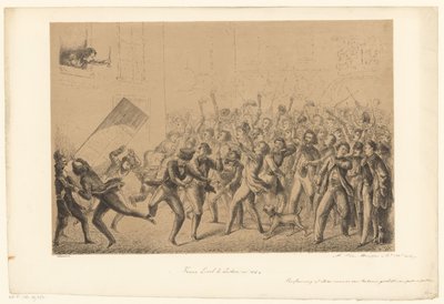 Étudiants fêtant leur idole Franz Liszt à Leiden en 184* (Uit het verleden) - Alexander Ver Huell (signed by artist)