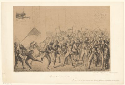 Étudiants fêtards saluant leur idole Franz Liszt - Alexander Ver Huell (signed by artist)