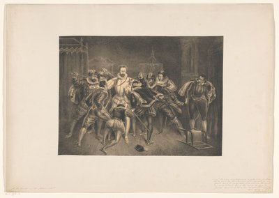 Assassinat de Henri de Guise - Alexander Ver Huell (signed by artist)