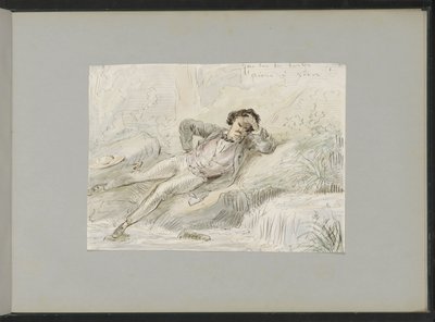 Homme rêvassant au bord de l