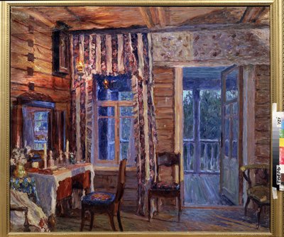 Intérieur avec lampe à icône - Alexander Viktorovich Moravov