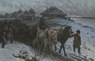 Partir pour la chasse, 1915 - Alexander Vladimirovich Makovsky