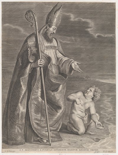 Saint Augustin apparaissant à un enfant sur une plage - Alexander Voet