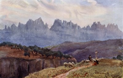 Les montagnes de Montserrat depuis Manresa, près de Barcelone - Alexander Wallace Rimington