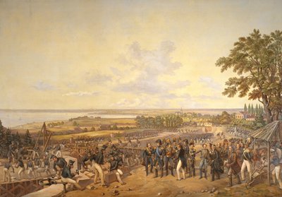 Le roi Carl XIV Johan (1763-1844) de Suède visitant les écluses du canal à Berg en 1819 - Alexander Wetterling