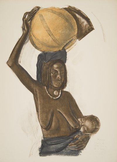 Femme Arabe Ouled Gopo avec son enfant (Fort Lamy) - Alexander Yakovlev