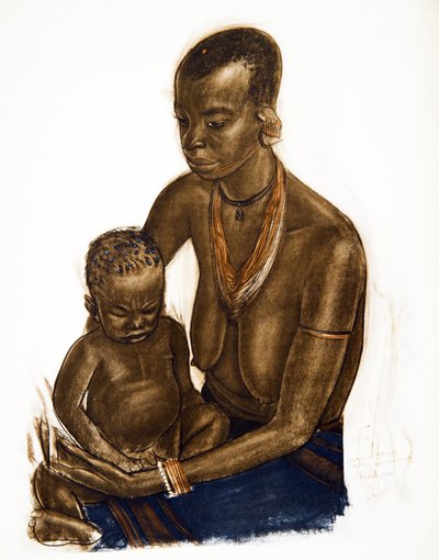 Femme MGogo avec son enfant (Dodoma), de Dessins et Peintures d