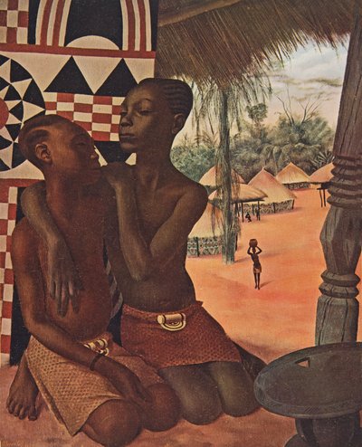 Titi et Naranghe, filles du chef Eki Bondo (Haut Ouelle) (L