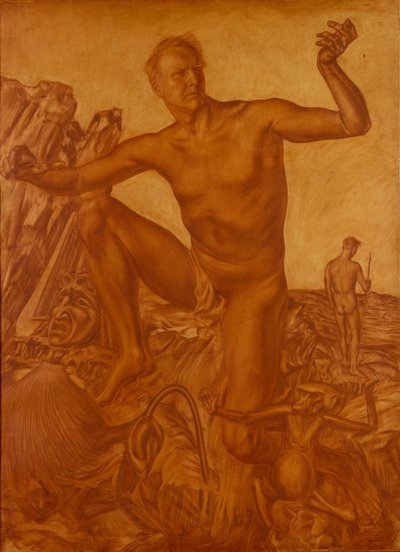 Portrait du chanteur Fiodor Chaliapine 1873-1938, 1917 - Alexander Yevgenyevich Yakovlev