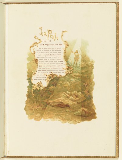 Programme pour le ballet La Perle par Marius Petipa et Riccardo Drigo, 1896 - Alexander von Hohen