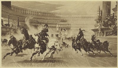 La course de chars (photogravure) - Alexander von Wagner
