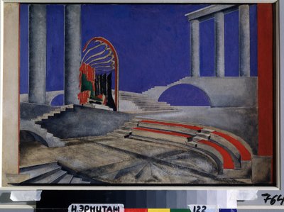 Revue de projet de décor, pour les éditions Décors de Théâtre - Alexandra Alexandrowna Exter