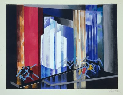 Décor de scène pour un ballet, illustration de 
