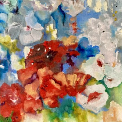 Fleurs abstraites aux couleurs vives - Alexandra Higgins