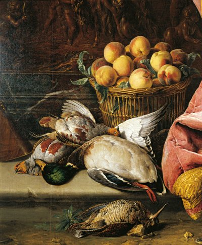 Nature morte avec gibier, fruits et viole d