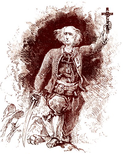 Un prêtre chouan. Insurrection royaliste en Bretagne. Fin du XIXe siècle - Alexandre (1850 1888) Ferdinandus