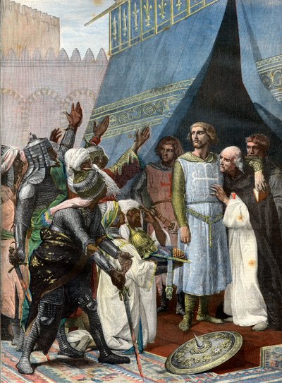 Saint Louis à Jérusalem - gravure d