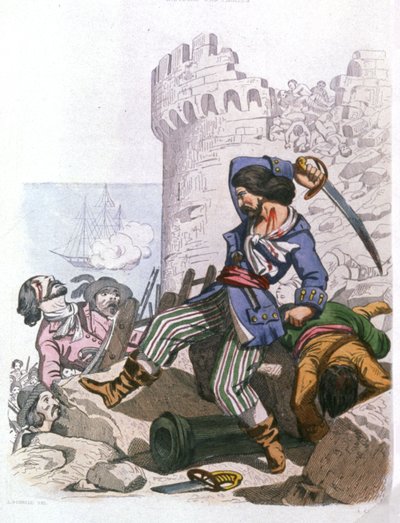 Grammont, pirate français, vers 1850 - Alexandre (after) Debelle