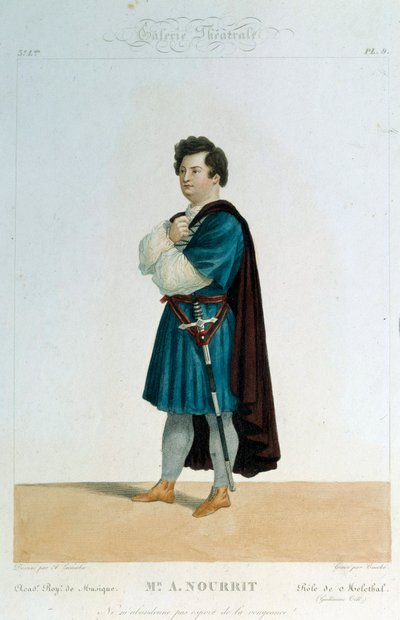 Le ténor français Adolphe Nourrit (1802-1839) dans le rôle de Melechtal dans l