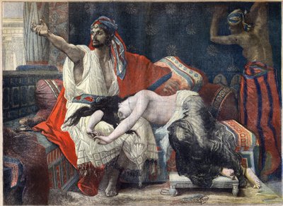 Thamar (Tamar) pleure sur les genoux d