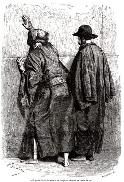 Juifs priant devant le mur de Salomon, à Jérusalem - Alexandre Bida