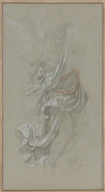 Étude de draperie pour Un Ange assistant Dieu le Père, dans Le Paradis Perdu - Alexandre Cabanel